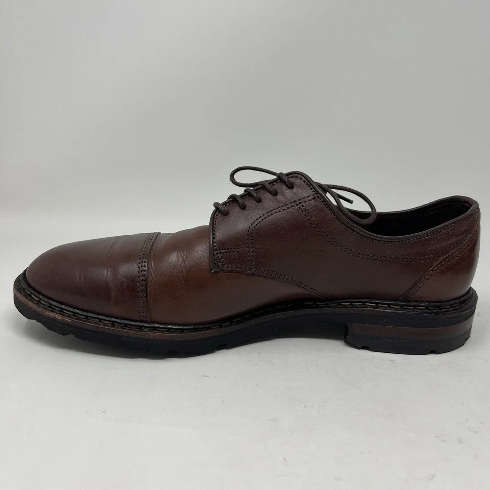Allen Edmonds Ace Cap Toe Derby Men's Size 8 D Tobacco Brown Leather Dress Shoes